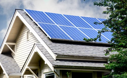 Solar Panels on Roof of Home