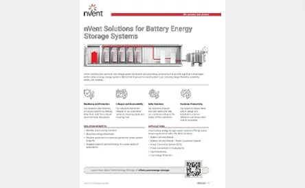 nVent Solutions for Battery Energy Storage Systems Brochure