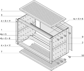06102075.png EuropacPRO 19" Subrack Kit for Backplane diagram