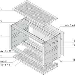 06102078.png EuropacPRO 19" Subrack Kit for Backplane diagram