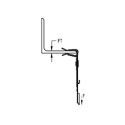 Improved nVent CADDY Cat HP J-Hook Mod Clip with Hammer-On Flange Clip