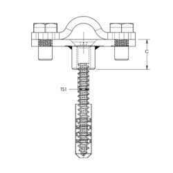 Flush mount conductor clamp - LPS800810A