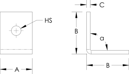 IL44810.png C-Channel 1-1 Slot Angle Bracket
