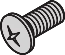 pozidrive countersunk screw