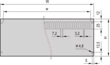 rear panel full width perforated