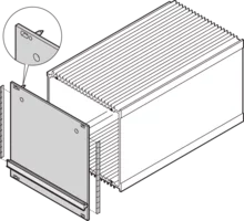 front panel frame type plug in units