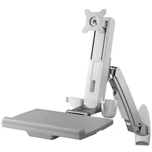 Adjustable Monitor Arm with Keyboard Tray