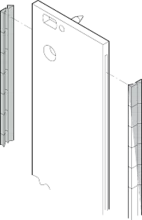 SST emc shielding for front panels 19inch bracket/corner profile