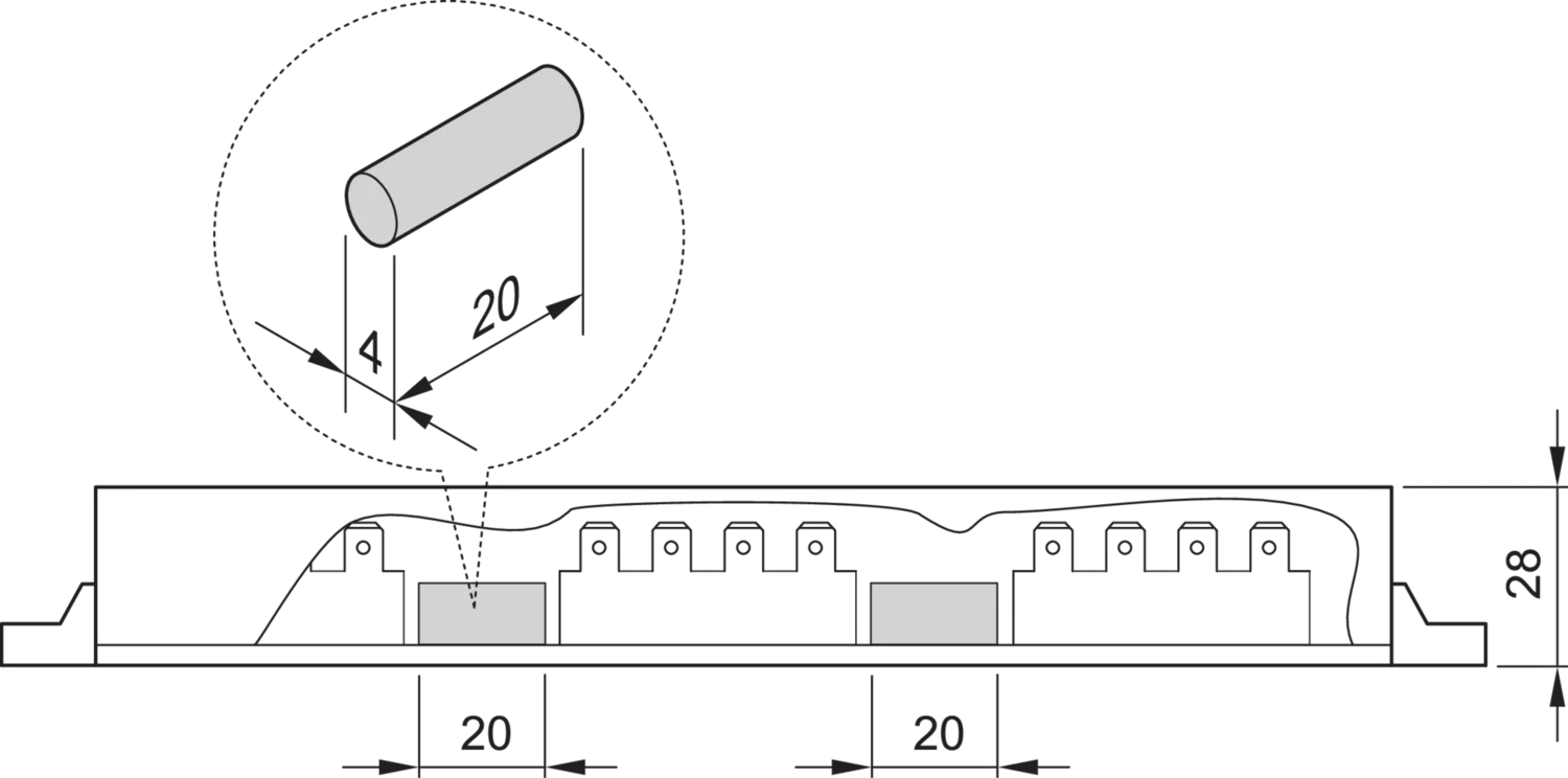 insulating block for busbar