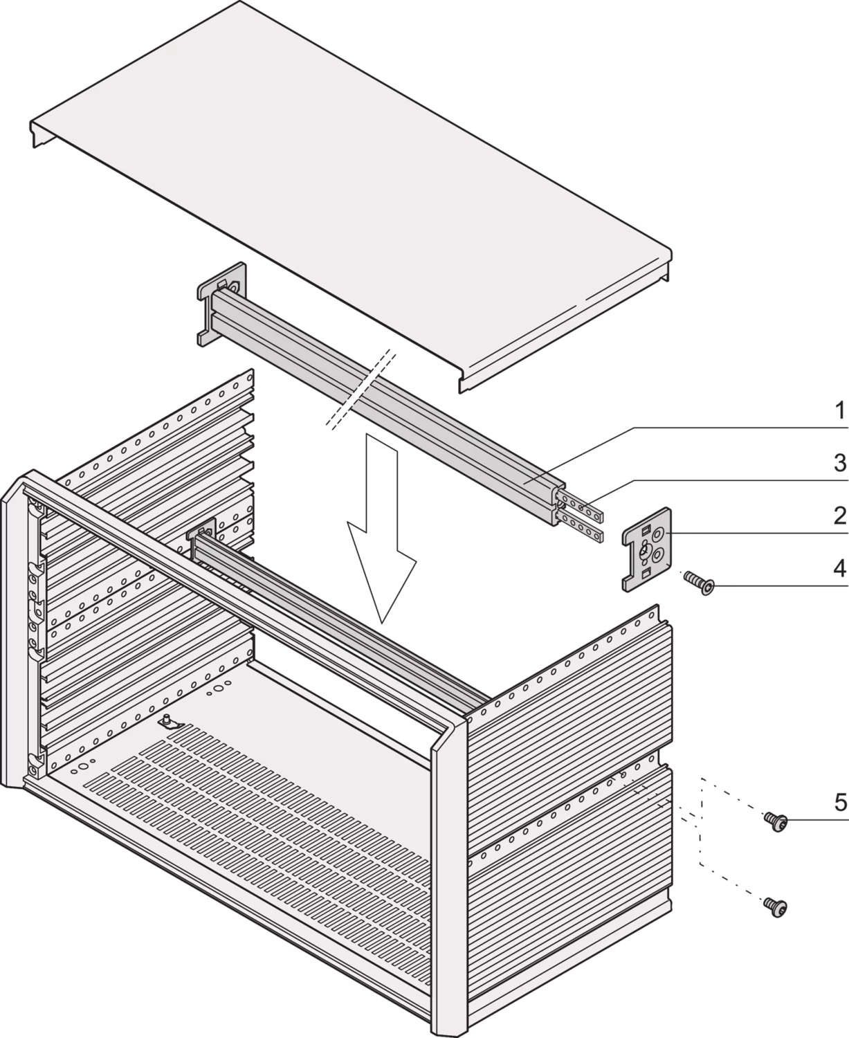 horizontal rail