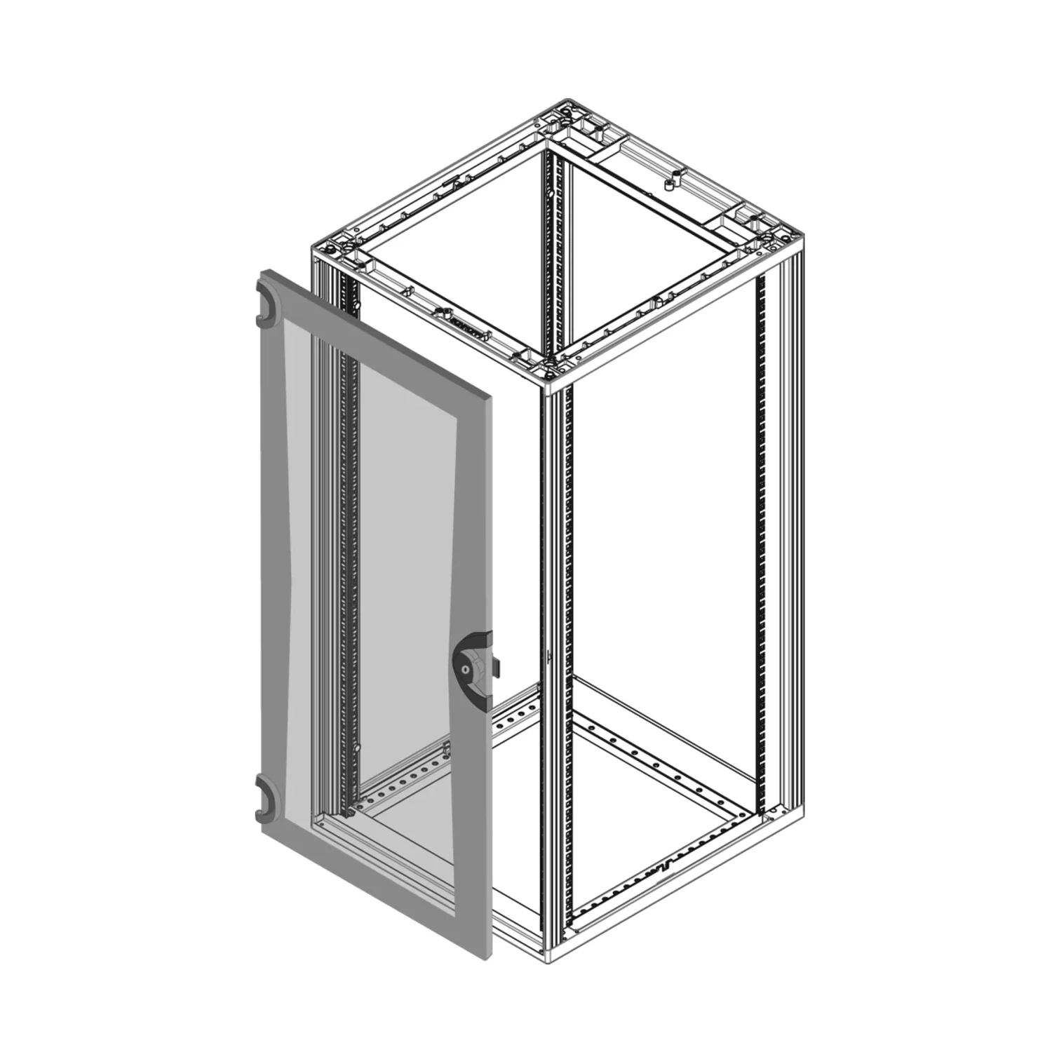 glazed acrylic glass door