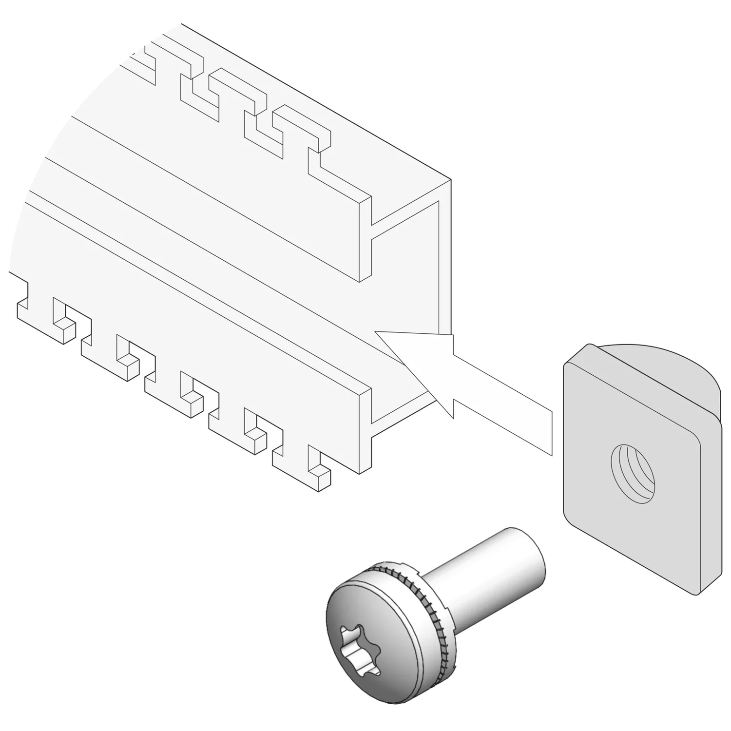Slide Nuts with Screw