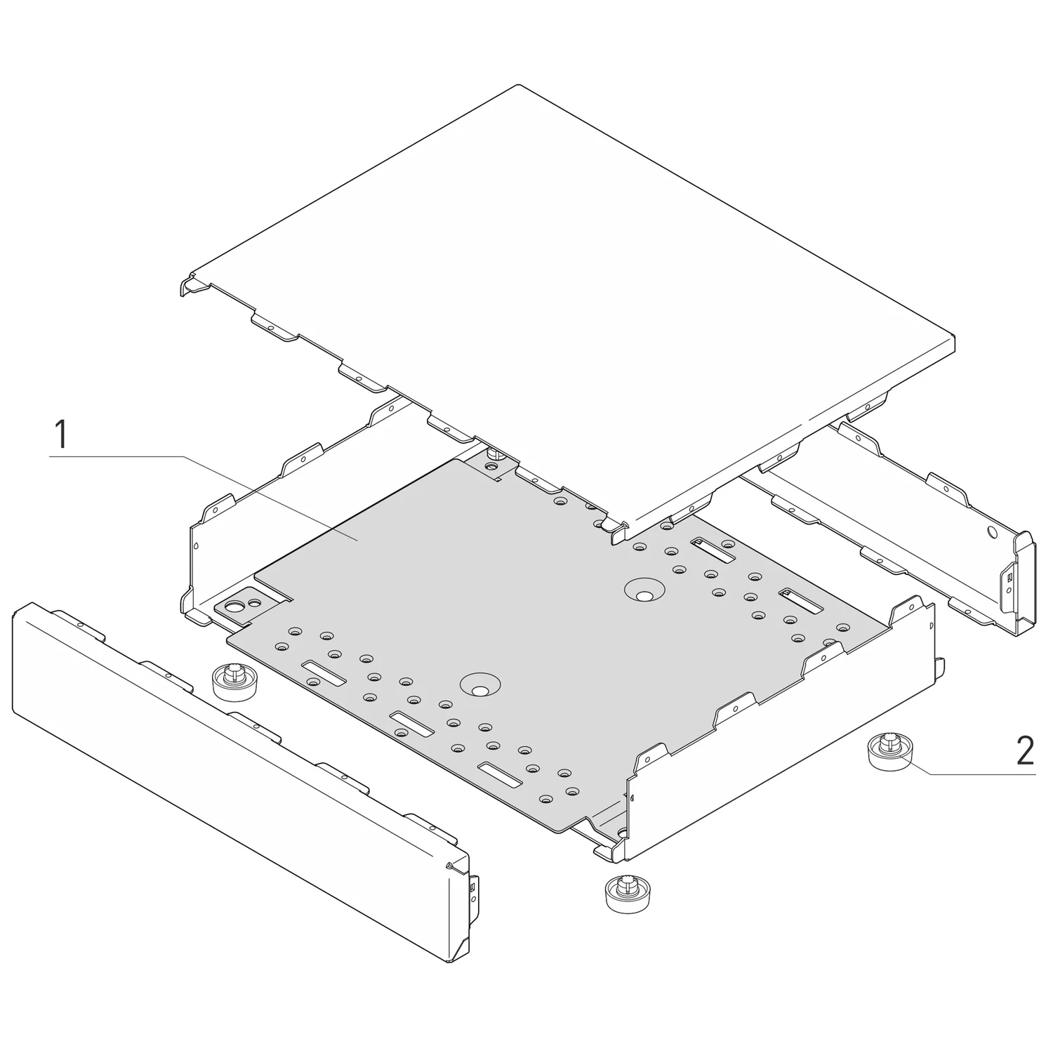 Interscale Mounting Plate for PCB