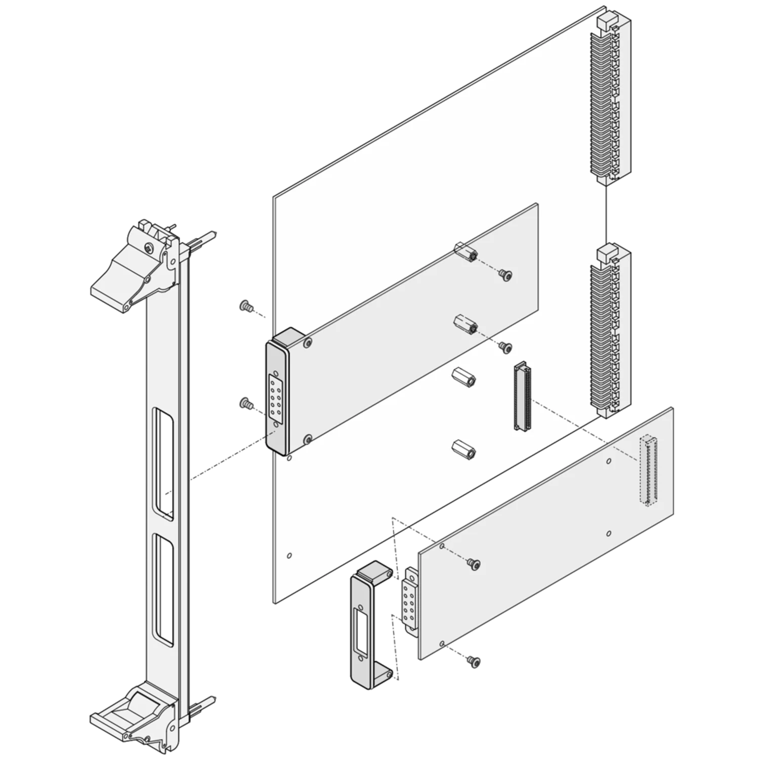 Plug-In Unit Kit for PMC, Chromated, Shielded (Textile) With Handle