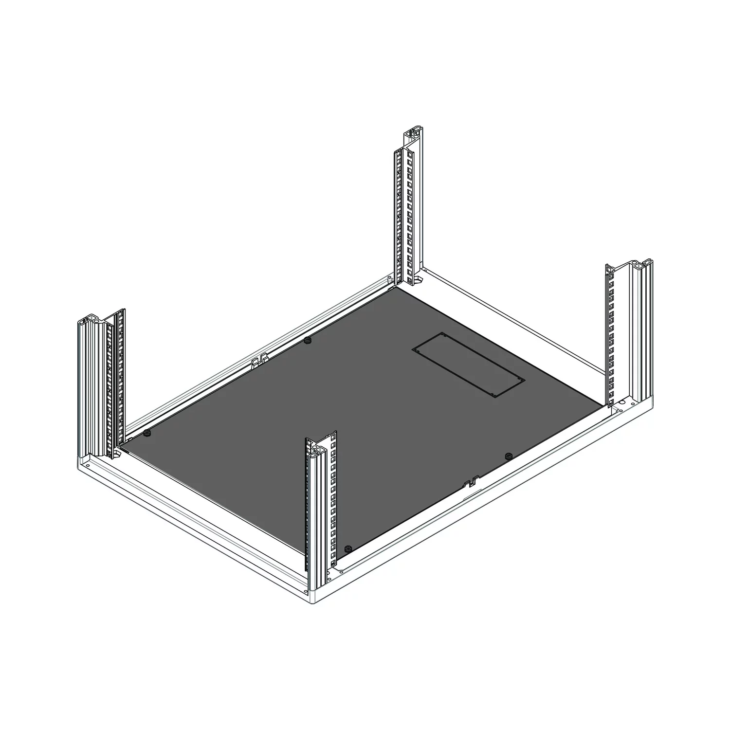 Novastar base plate reinforced with cable duct cutouts