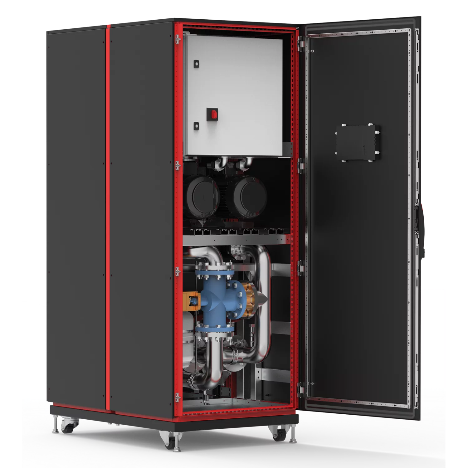 Coolant Distribution Unit, CDU, direct to chip cooling, in row cooling, data center cooling