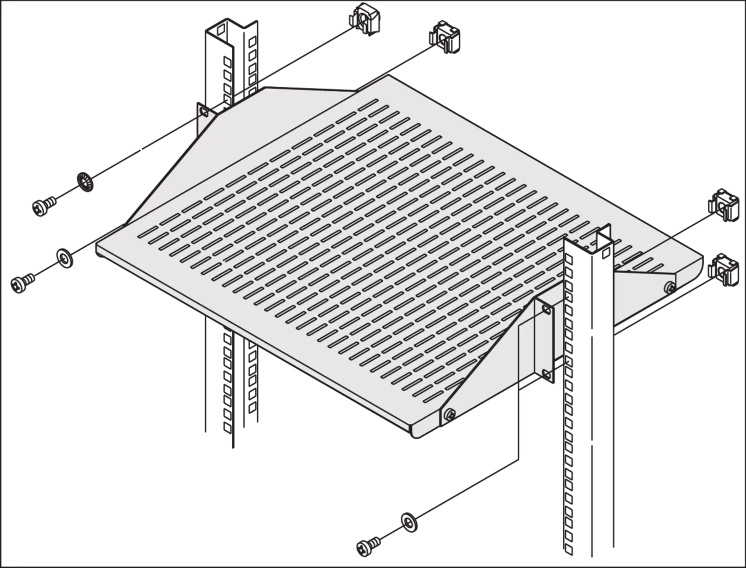 Labrack 19inch equipment support