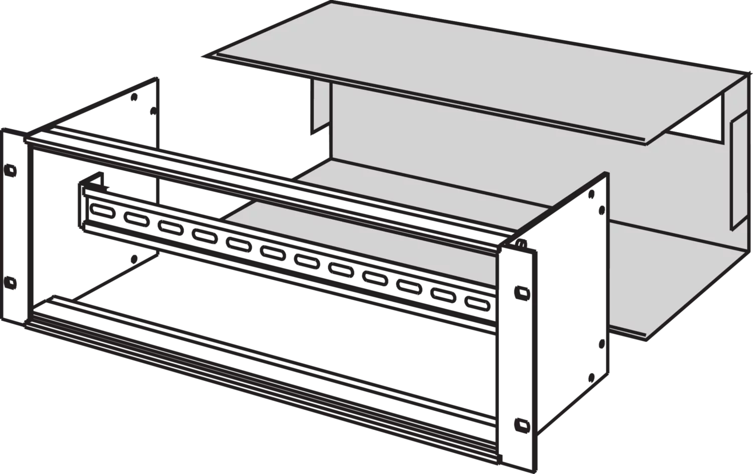 hood for 19inch module support